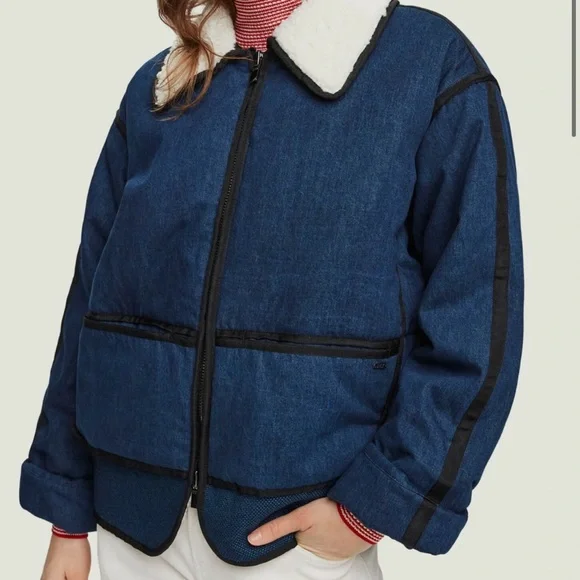 Scotch and soda padded denim bomber jacket